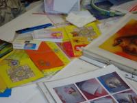 презентация росписи по ткани с использованием резервирующих составов. Мастера Татьяна Пухова и Сергей Корневский