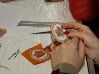 Мастер-класс Брошь с нанесённым рисунком. Мастер Анна Гаматина