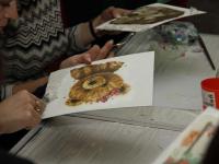 Мастер-класс от компании Питер-арт-Сервис. Декупаж и текстурная паста Сонет. Мастер Марина Трофимова и Наталья Ризель