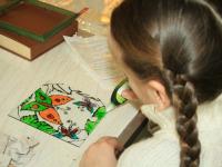 Мастер-класс от компании Питер Арт Сервис. Витражная роспись красками Decola. Мастер Анна Богова