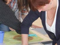 Мастер-класс по мокрому валянию. Мастер Елена Вологдина