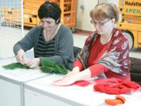 Мастер-класс по мокрому валянию. Мастер Елена Вологдина