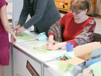 Мастер-класс по мокрому валянию. Мастер Елена Вологдина