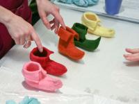 Мастер-класс по мокрому валянию. Мастер Елена Вологдина