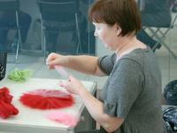 Мастер-класс по мокрому валянию. Мастер Елена Вологдина