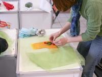 Мастер-класс по мокрому валянию. Мастер Елена Вологдина