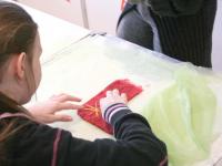 Мастер-класс по мокрому валянию. Мастер Елена Вологдина