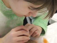 Мастер-класс по сухому валянию. Картина на фетре. Мастер Елизавета Романова