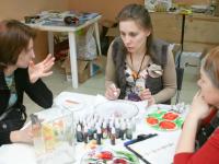 Мастер-класс Роспись по стеклу. Мастер Наталья Смирнова