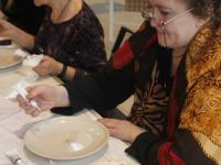 Мастер-класс Тарелка в технике Point to point. Мастер Наталья Ткачук