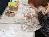 Мастер-класс Тарелка в технике Point to point. Мастер Наталья Ткачук