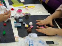 Бусы в соляной технике из полимерной глины Sculpey. Мастер Мария Варлашкина