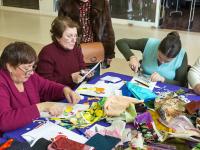 Создание картины пэчворк без иглы с тканями Peppy