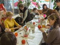 Роспись по стеклу с эффектом кракле. Мастер Александра Нечаева