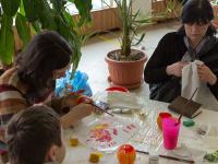 Роспись по стеклу с эффектом кракле. Мастер Александра Нечаева