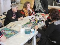 М-кл по батику от Копытиной Елены Леонидовны - художника, преподавателя тв объединения Буду-Арт