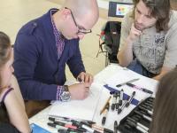 Дизайнерские маркеры Letraset на презентации и м-кл от компании Кардизайншоп