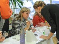 Роспись в технике point to point. М-кл ведёт Ткачук Наталья