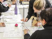 Роспись в технике point to point. М-кл ведёт Ткачук Наталья