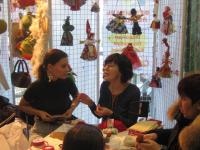 Текстильные и нитяные куклы-обереги представлила Журавлёва Злата