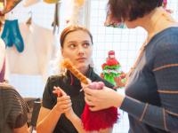 Текстильные и нитяные куклы-обереги представлила Журавлёва Злата