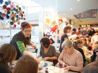 Приёмам изготовления текстильных украшений обучала  Красюкова Александра