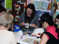 Презентация по  пэчворку с тканями Peppy и швейной машины Micron