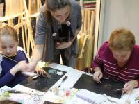 Мастер-класс. Техника граттаж. Наталья Раделия