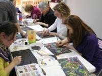 Мастер-класс. Техника граттаж. Наталья Раделия