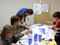 Мастер-класс по китайской  живописи ведет  Пахомова Галина